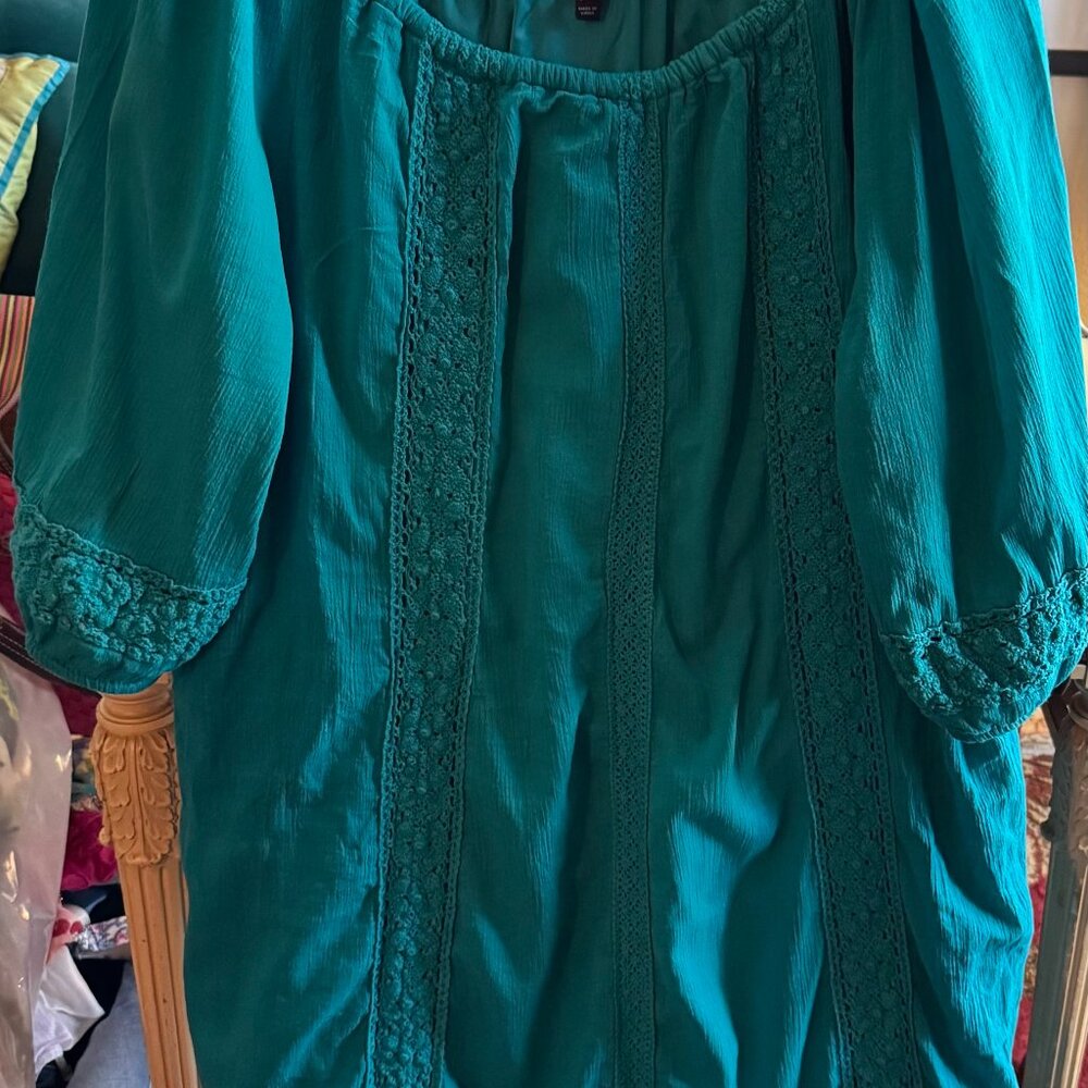 Lane Bryant Turquoise Knee Length Dress
